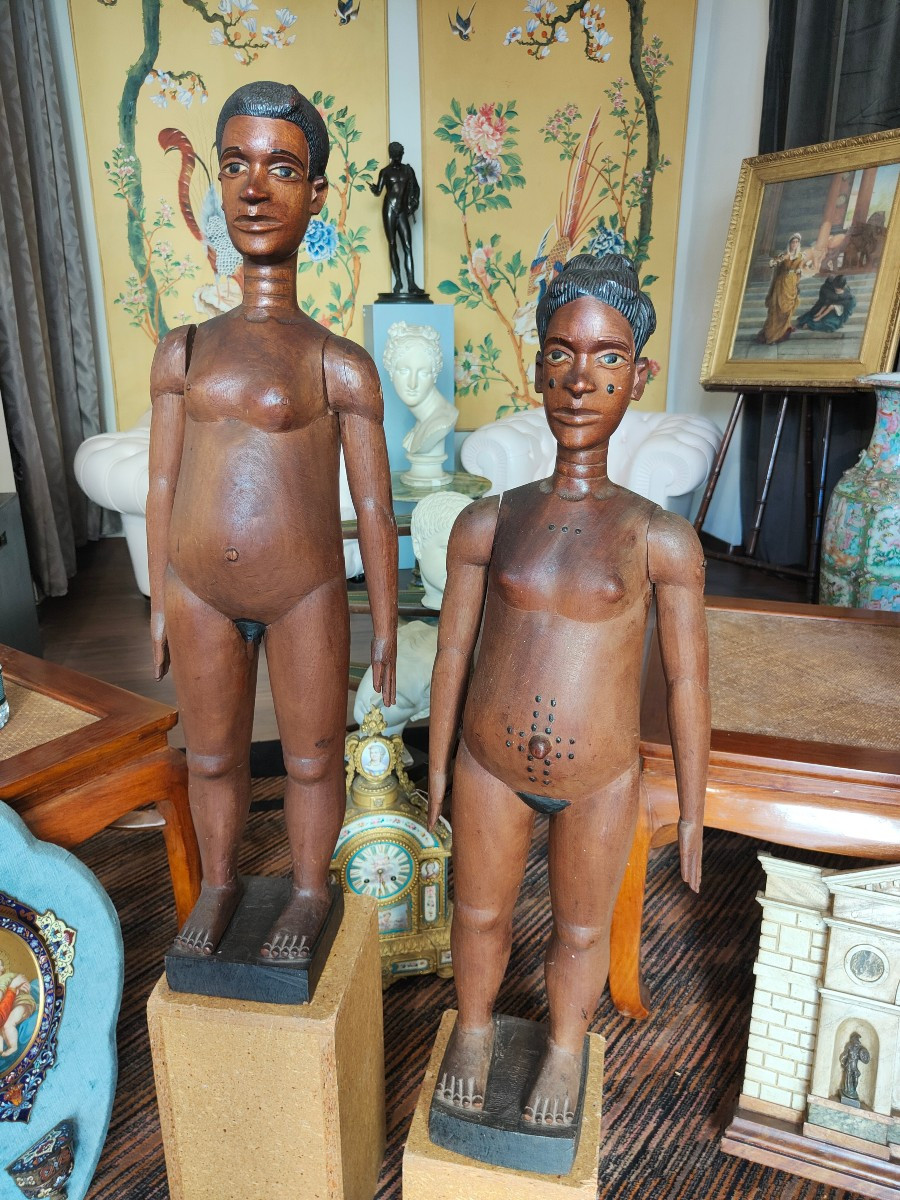 Paire de mannequins du début du XXe siècle-photo-3