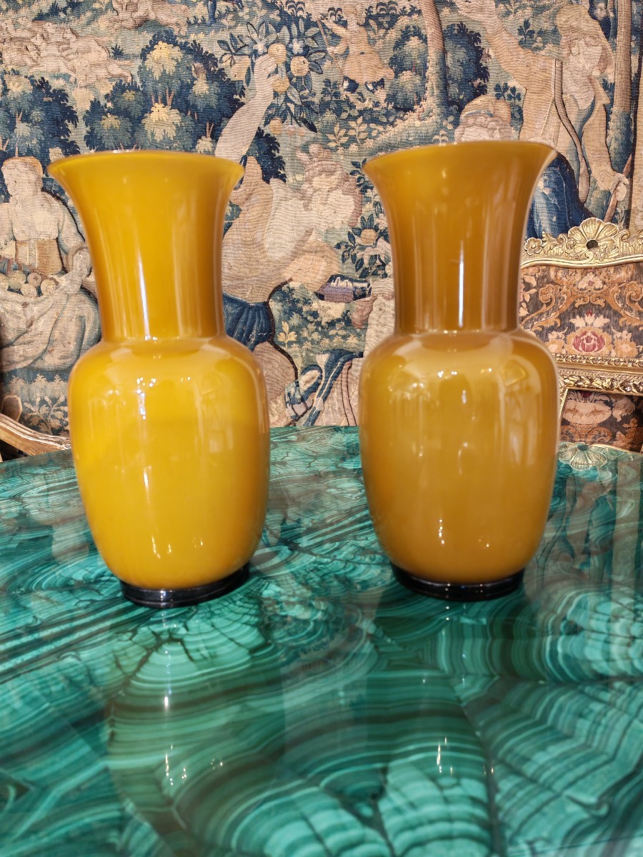 Pair Of Venini Vases