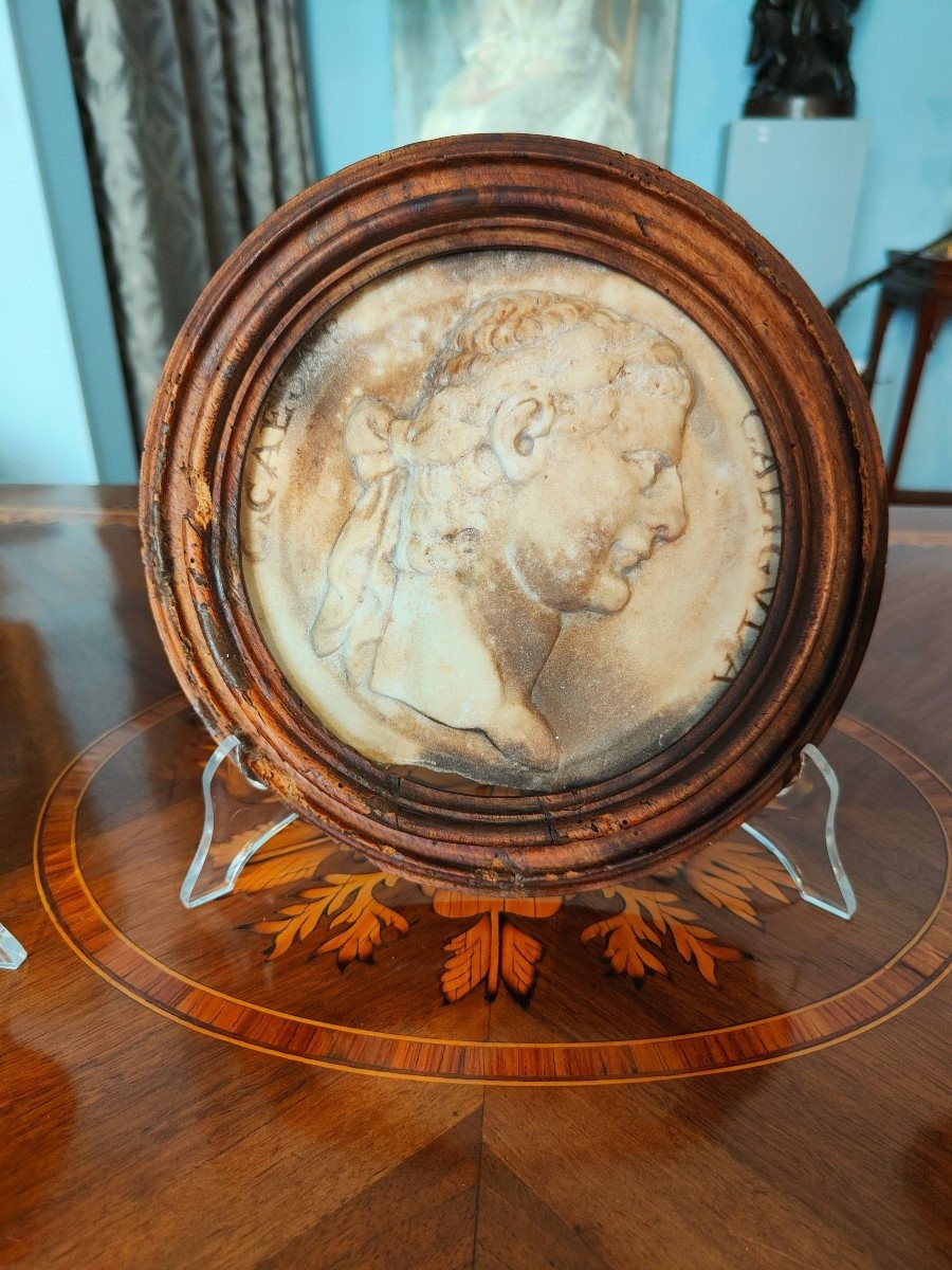 A Beautiful Set Of Marble Medallions, 18th Century-photo-2