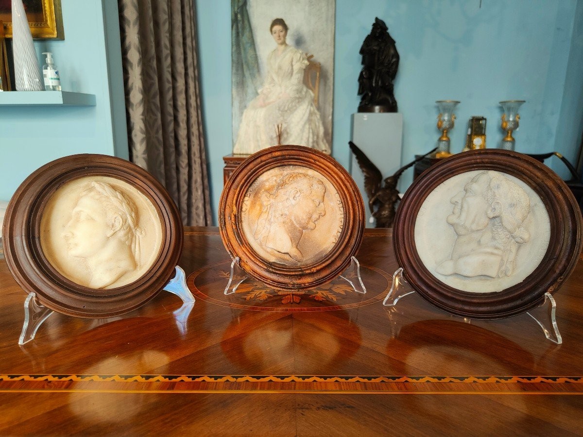 A Beautiful Set Of Marble Medallions, 18th Century