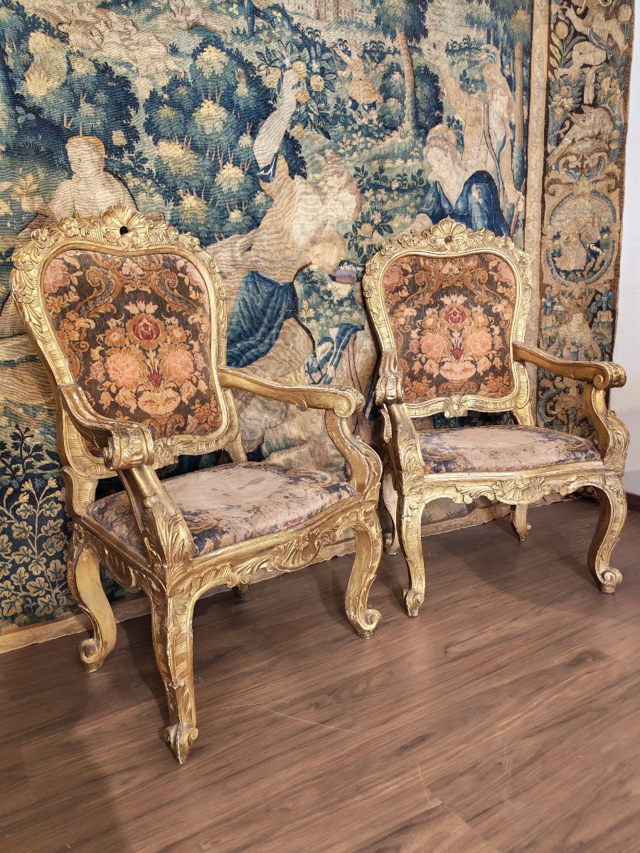 Belle Paire De Fauteuils, Rome, époque : 600-photo-2