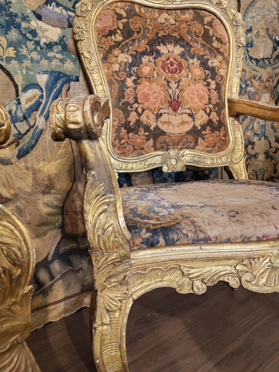 Belle Paire De Fauteuils, Rome, époque : 600-photo-2