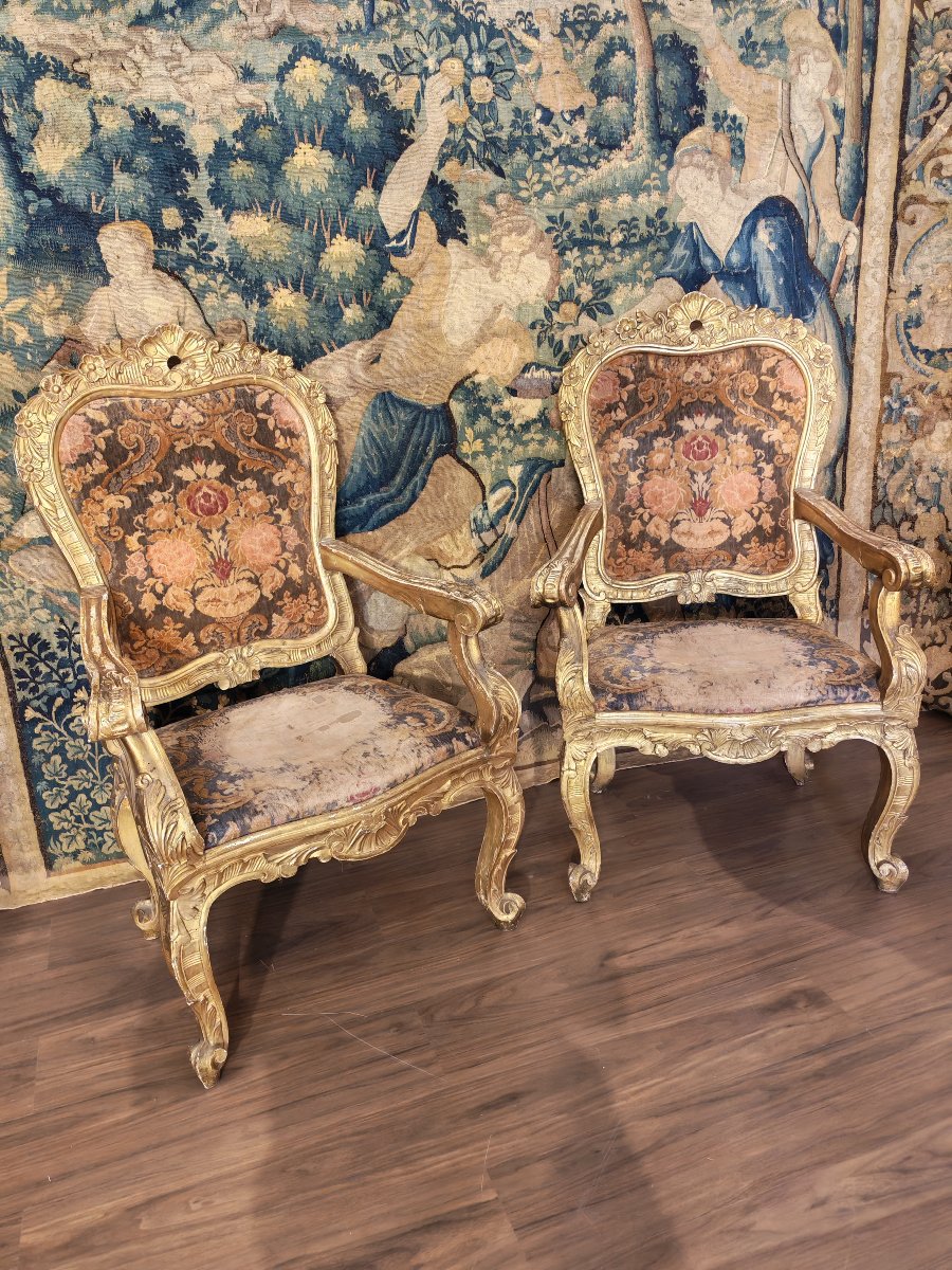 Belle Paire De Fauteuils, Rome, époque : 600
