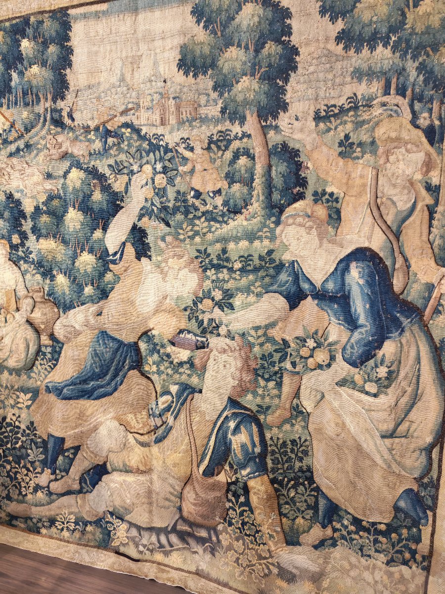 Tapisserie flamande représentant l'été, XVIIe siècle-photo-3