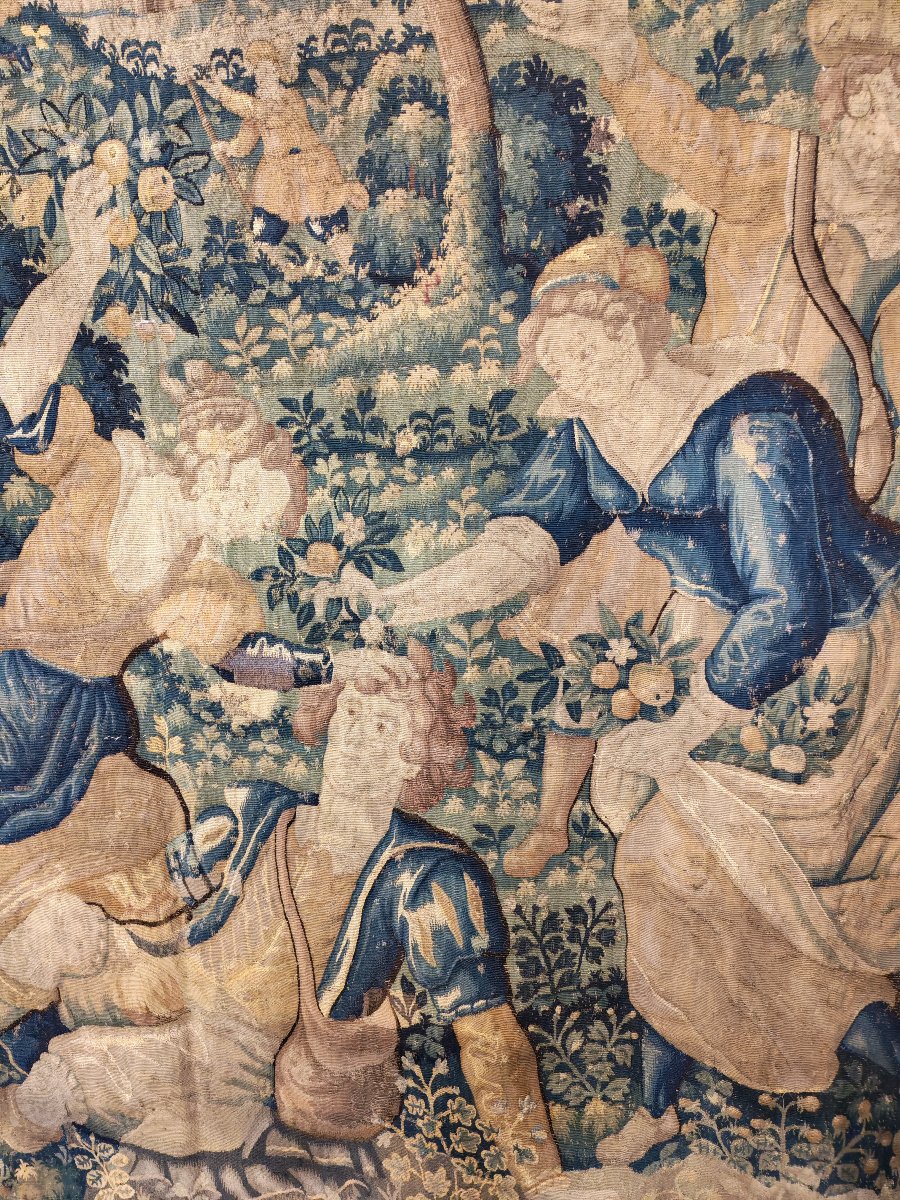 Tapisserie flamande représentant l'été, XVIIe siècle-photo-3