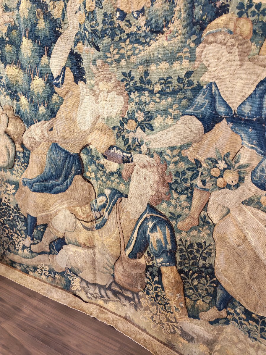 Tapisserie flamande représentant l'été, XVIIe siècle-photo-4