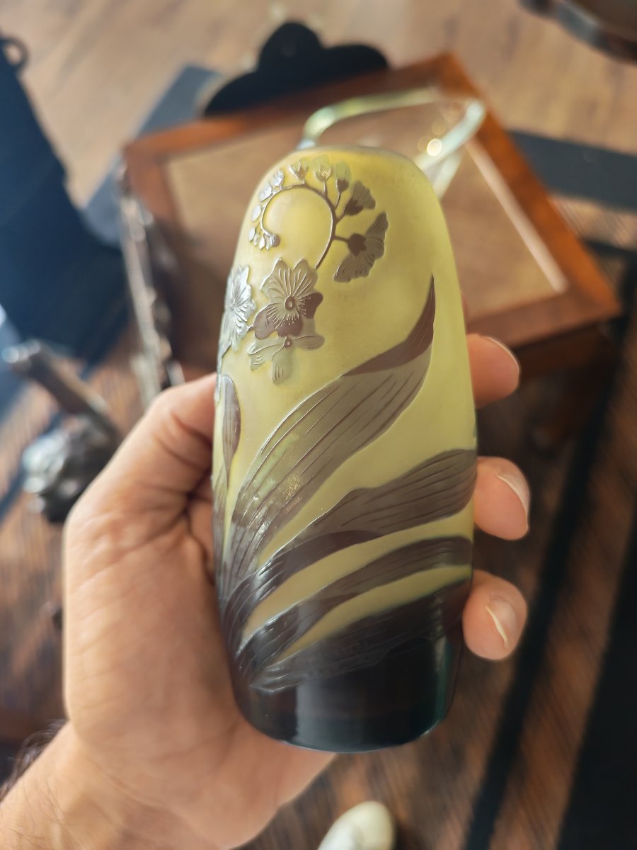Vase en Verre d'Emile Gallé-photo-3