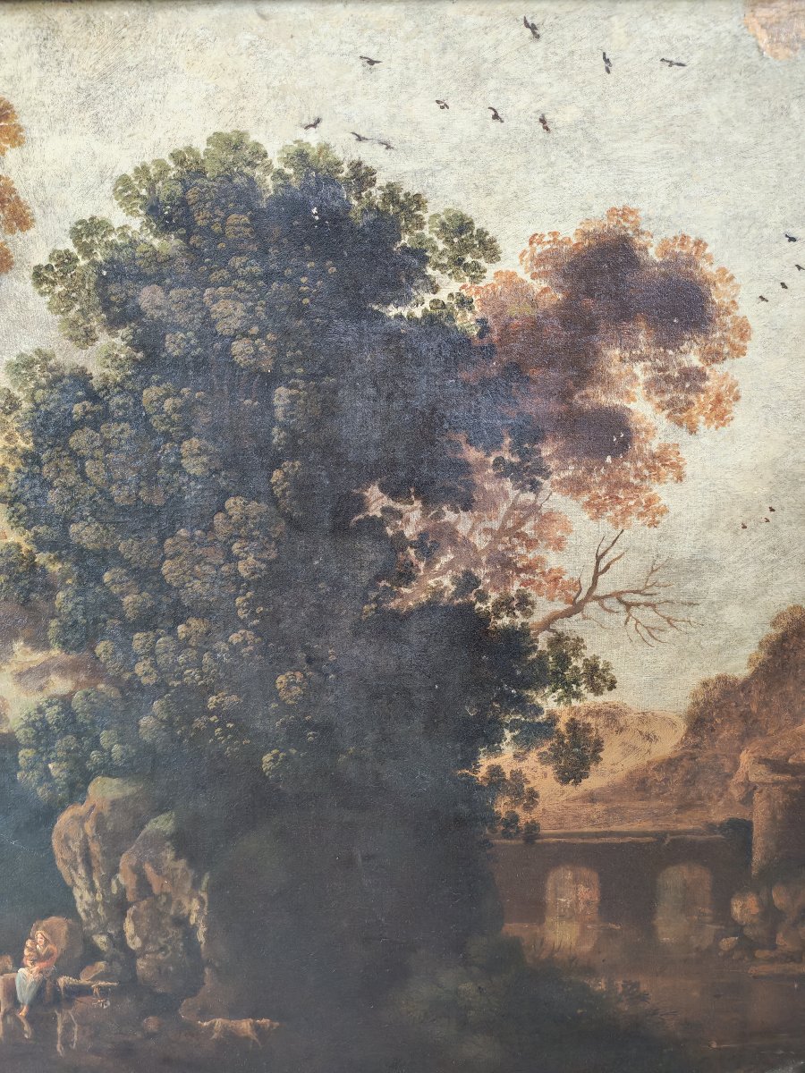 Painting, 18th-century River Landscape-photo-1