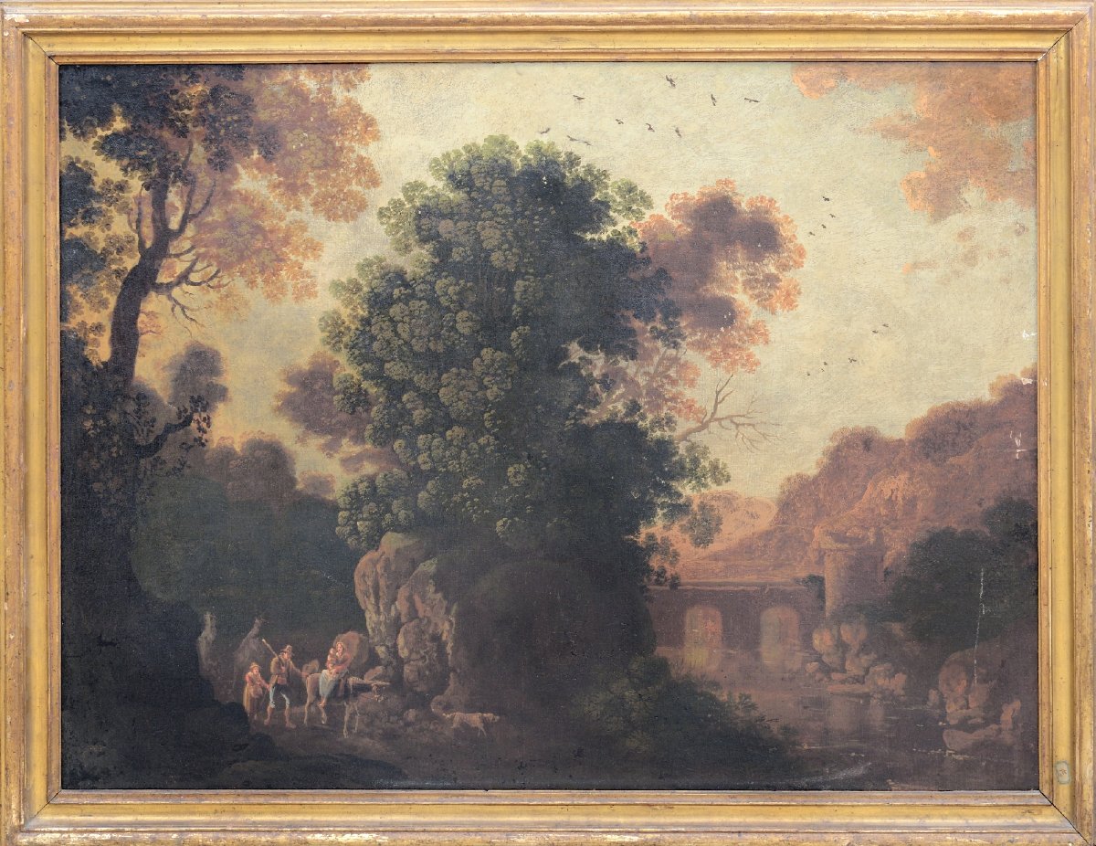 Painting, 18th-century River Landscape