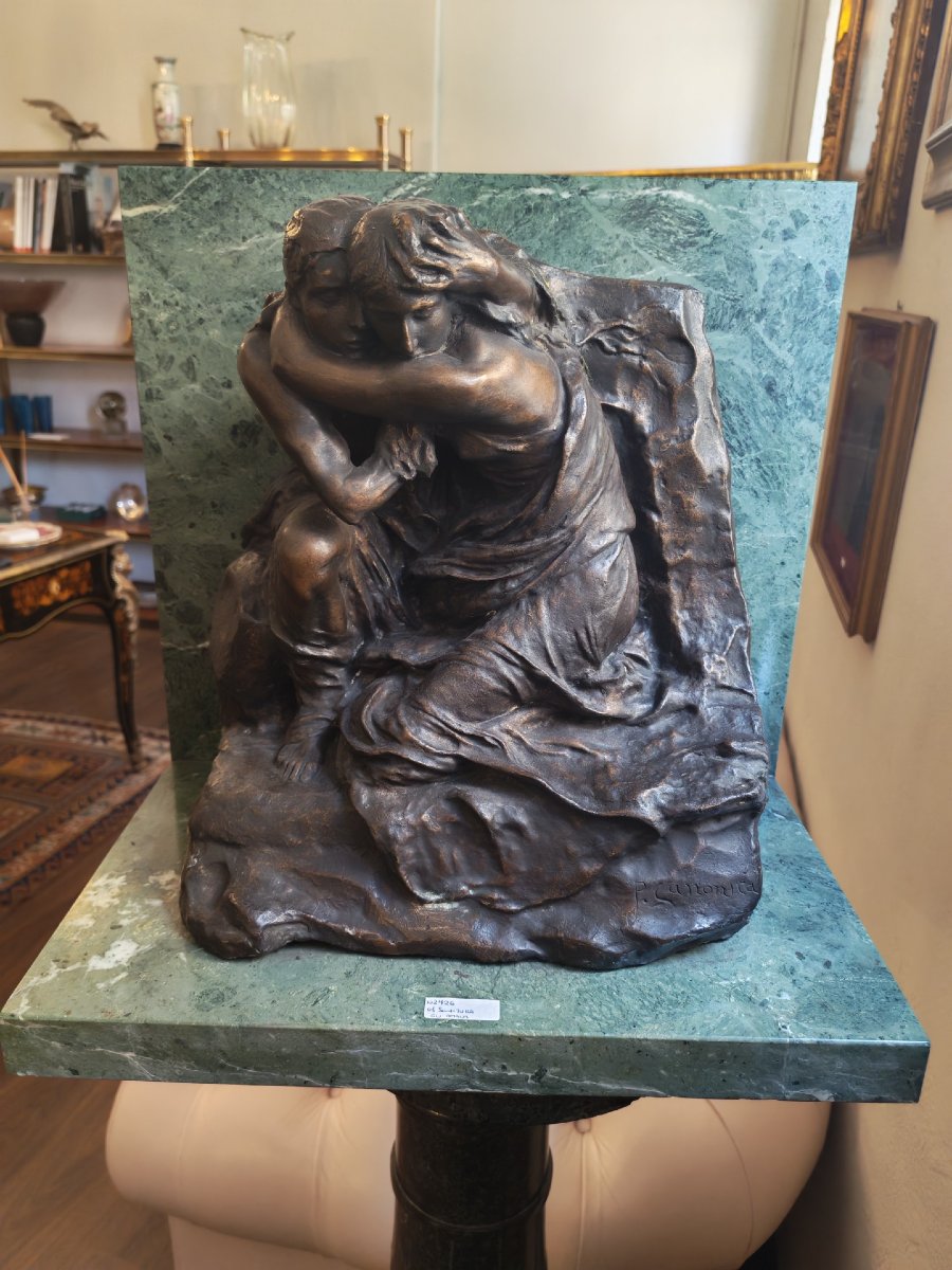 Important Bronze Sculpture Titled *the Abyss* By Pietro Canonica-photo-2