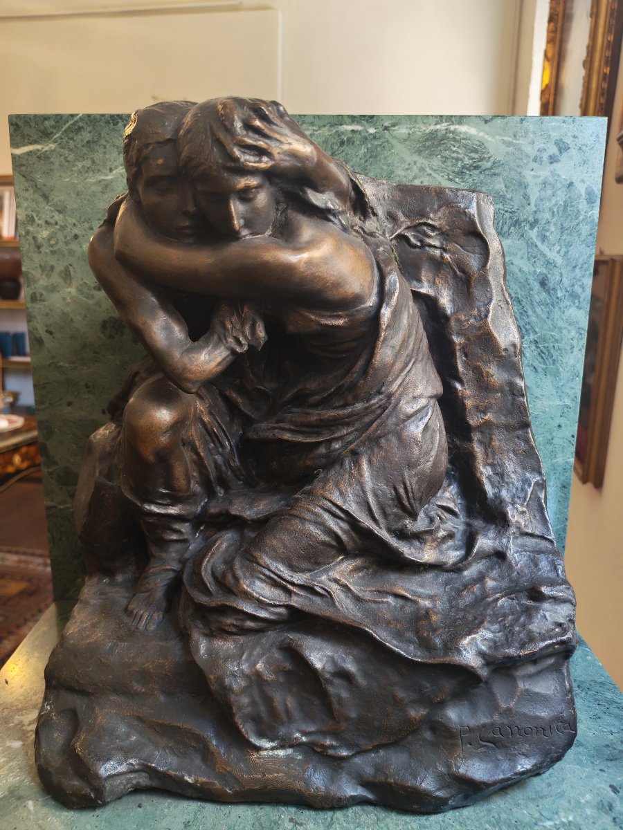 Important Bronze Sculpture Titled *the Abyss* By Pietro Canonica-photo-3
