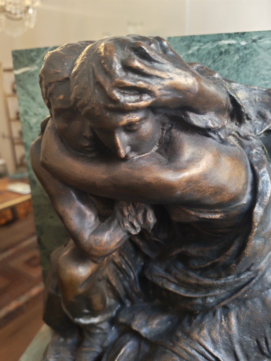 Important Bronze Sculpture Titled *the Abyss* By Pietro Canonica-photo-3