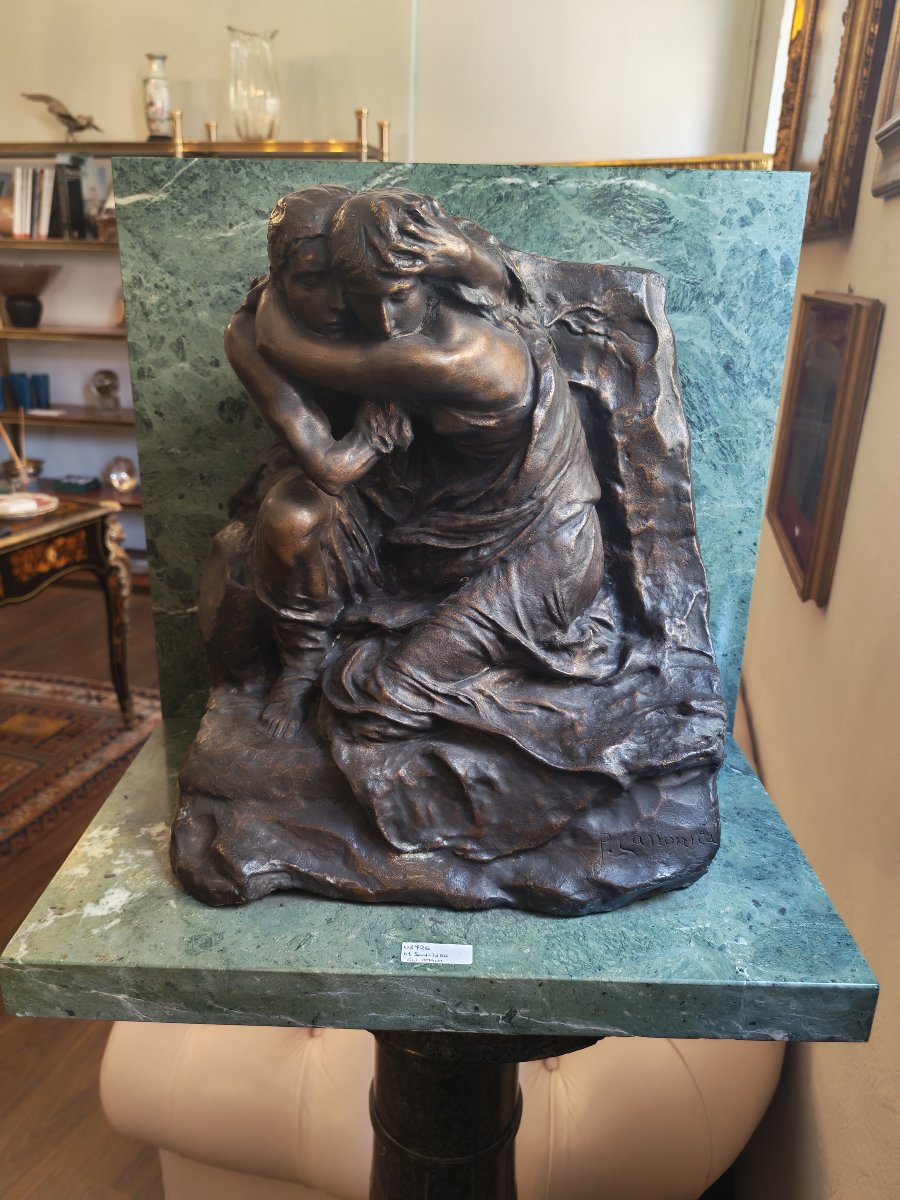 Important Bronze Sculpture Titled *the Abyss* By Pietro Canonica