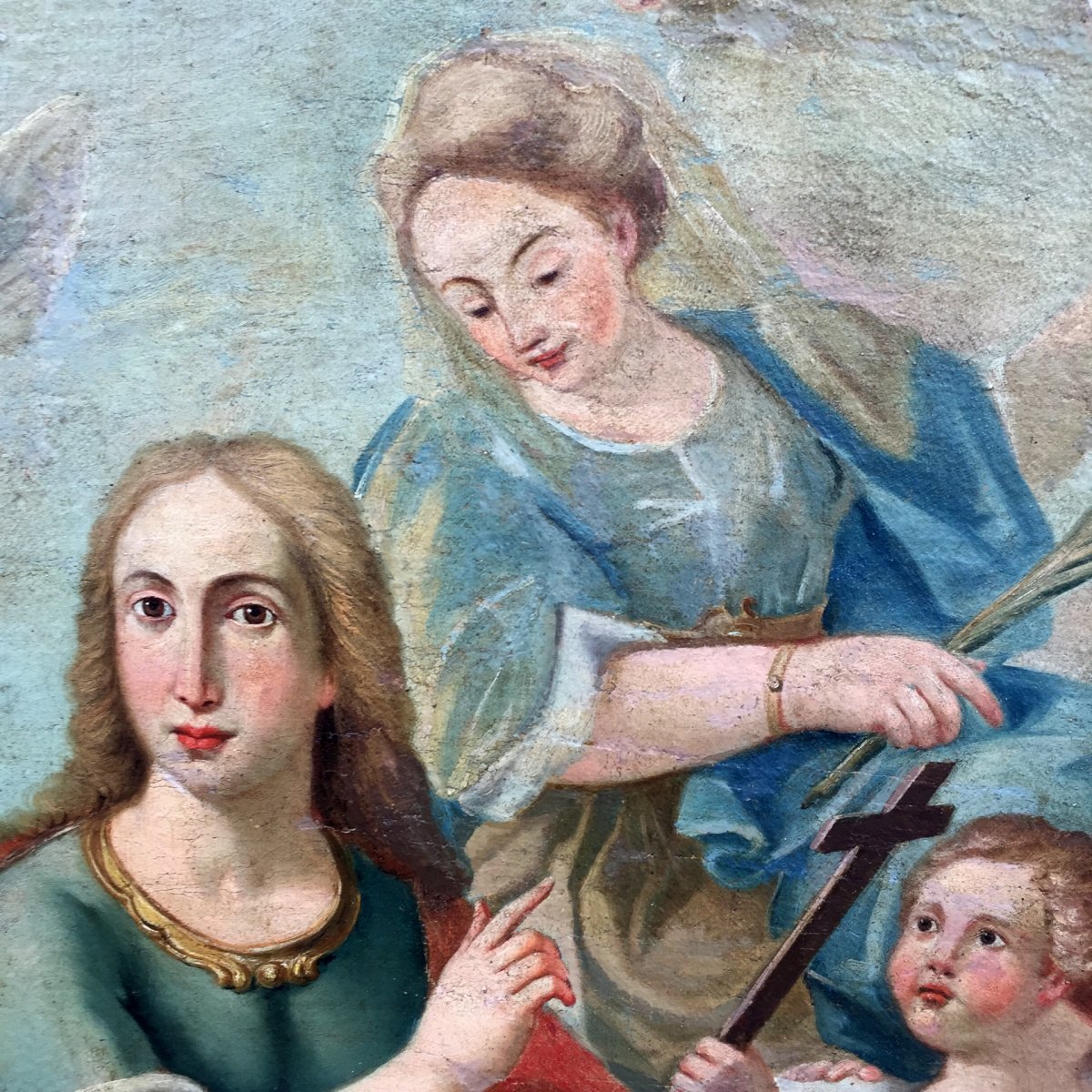 Large Oil Painting On Canvas Representative San Vito, Period 600-photo-2