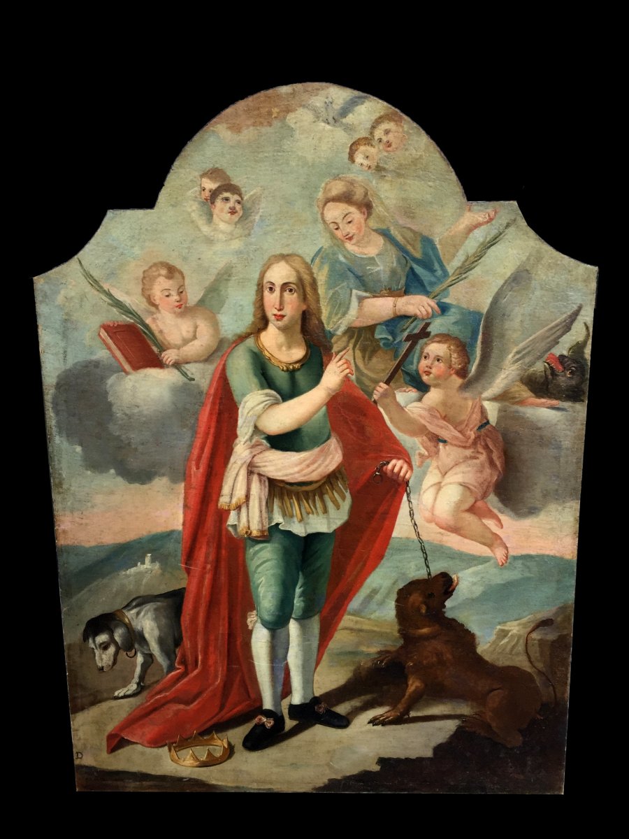 Large Oil Painting On Canvas Representative San Vito, Period 600