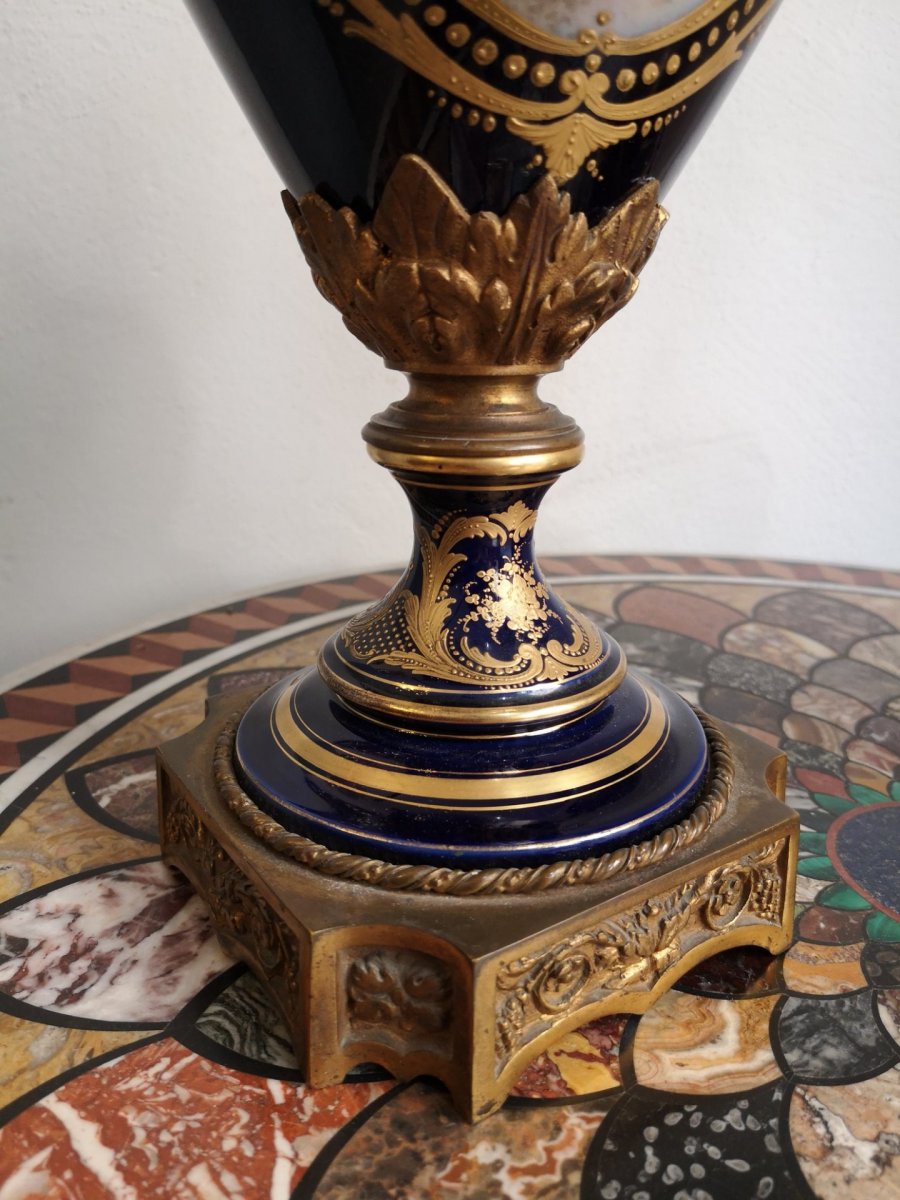 Paire De Vases En Porcelaine De Sevres, signees: Poitevin-photo-6