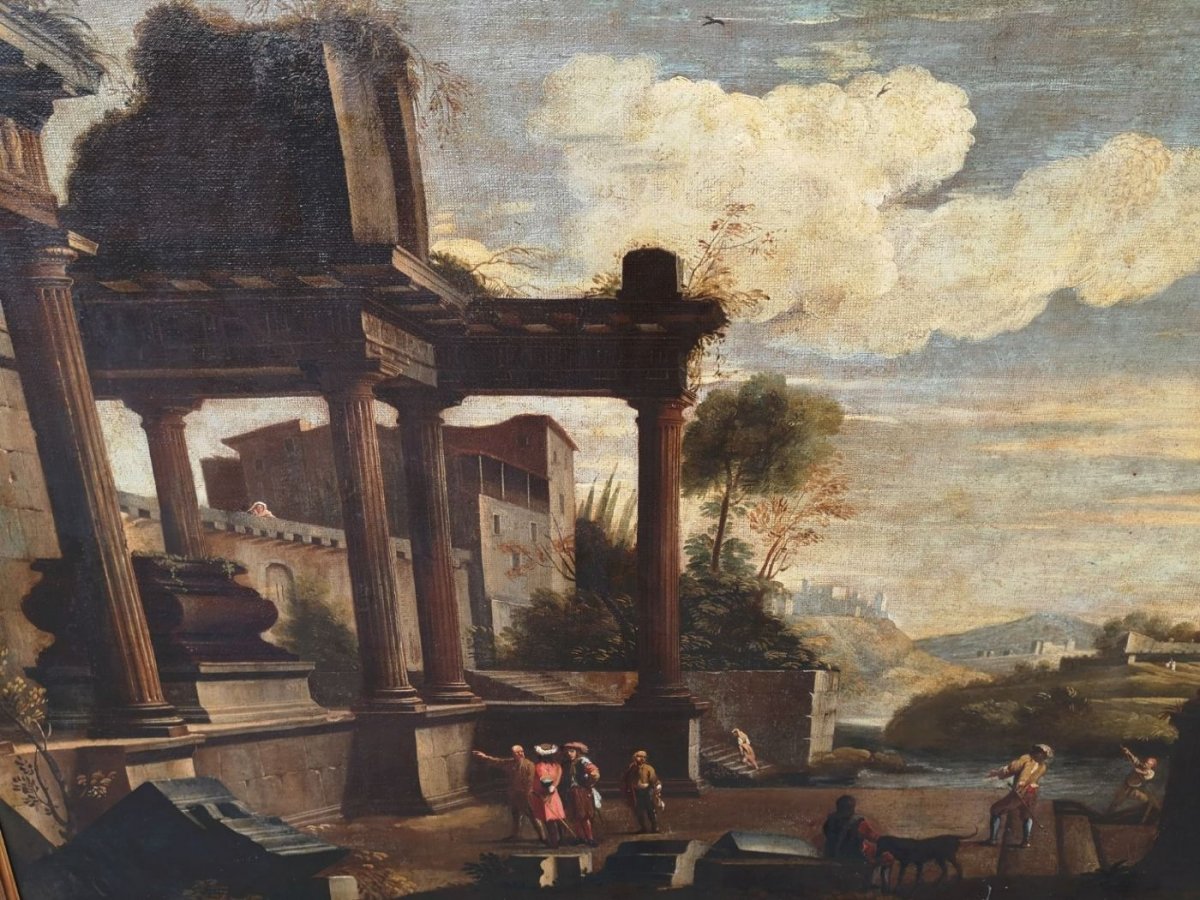 Capriccio Architectural, Beginning Of The Eighteenth Century-photo-2