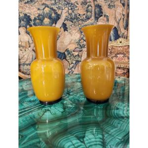 Pair Of Venini Vases