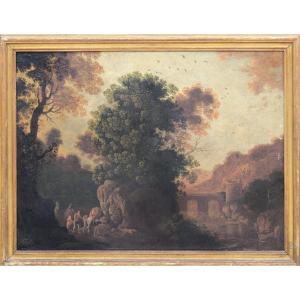 Painting, 18th-century River Landscape