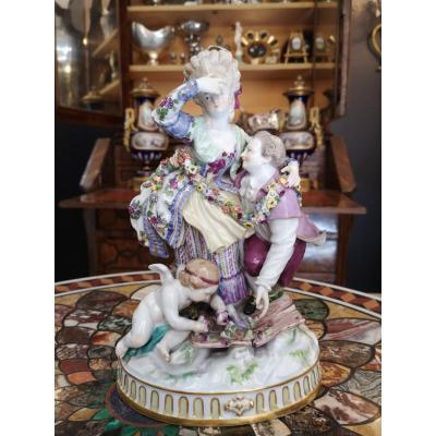 Groupe De Porcelaine De Meissen