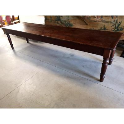 Large Table In Fir Wood, Period: 19th Century