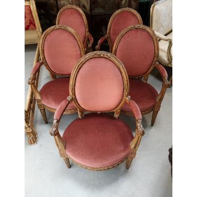 Set Of Piedmont Armchairs, Turin, Period: Eighteenth Century