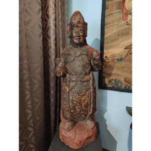 Large Oriental Wooden Sculpture, 17th Century