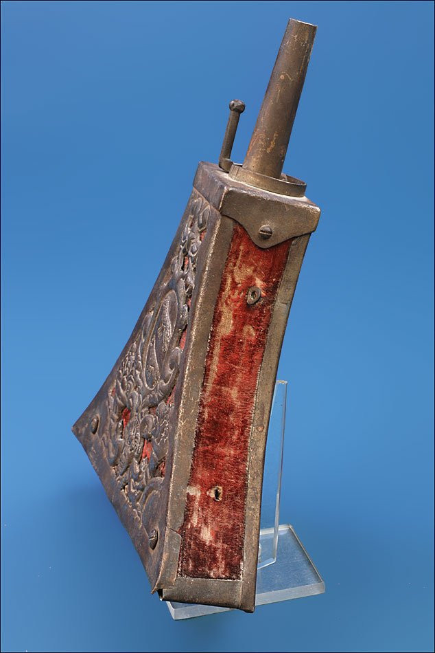 Antique Powder Flask For Harquebusier. Spain 16th C, Circa 1580-photo-4