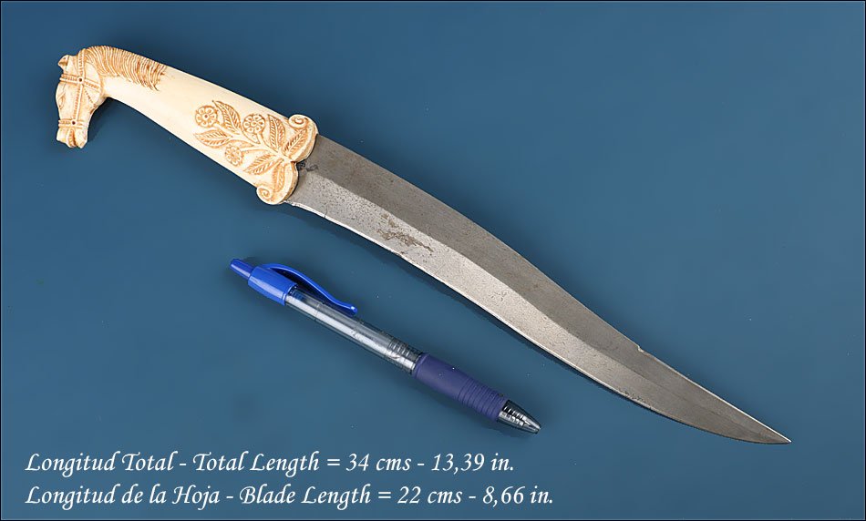 Antique Mughal Dagger With Horse Head, India, Circa 1900-photo-3