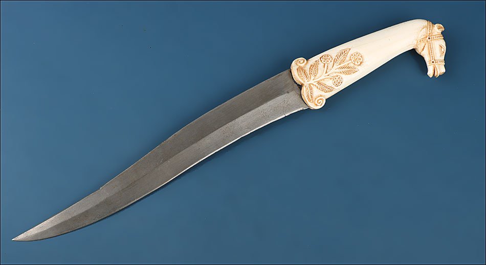 Antique Mughal Dagger With Horse Head, India, Circa 1900-photo-4