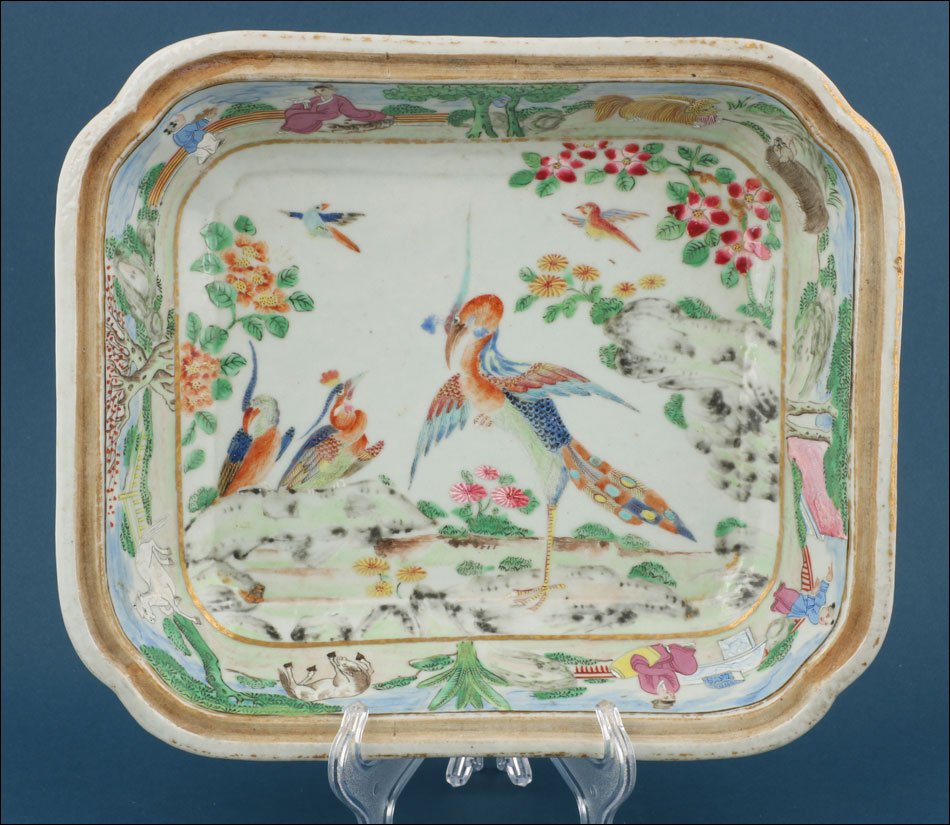 Beautiful Antique Chinese Porcelain Serving Dish With Lid. Qing. China 19th Century-photo-5