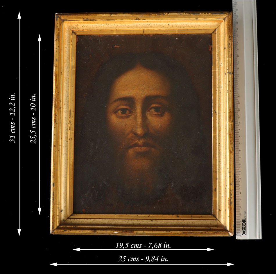 Ancien Ecce Homo à L’huile Sur Panneau, école Italienne Du XVIIIe Siècle-photo-3