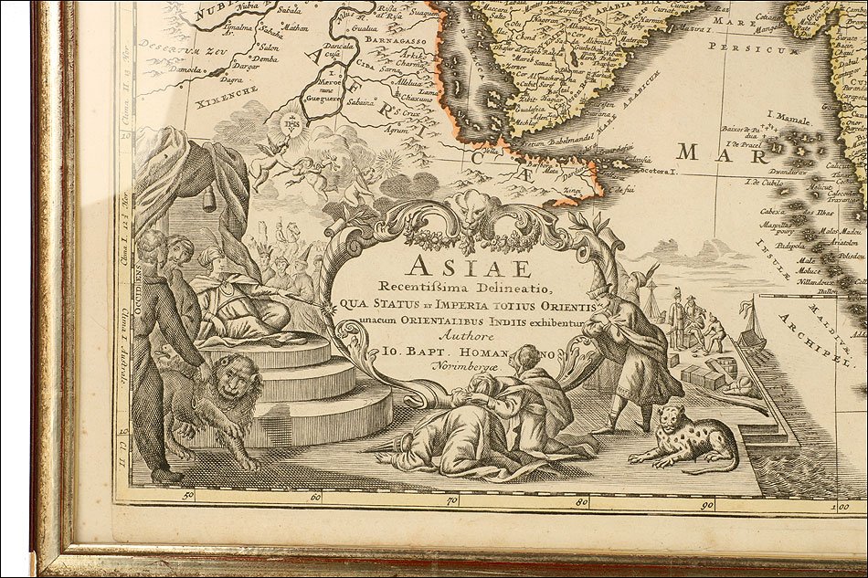 Carte Ancienne De L’asie Par Johann Baptist Homann. Nuremberg, Allemagne, 1725-photo-3