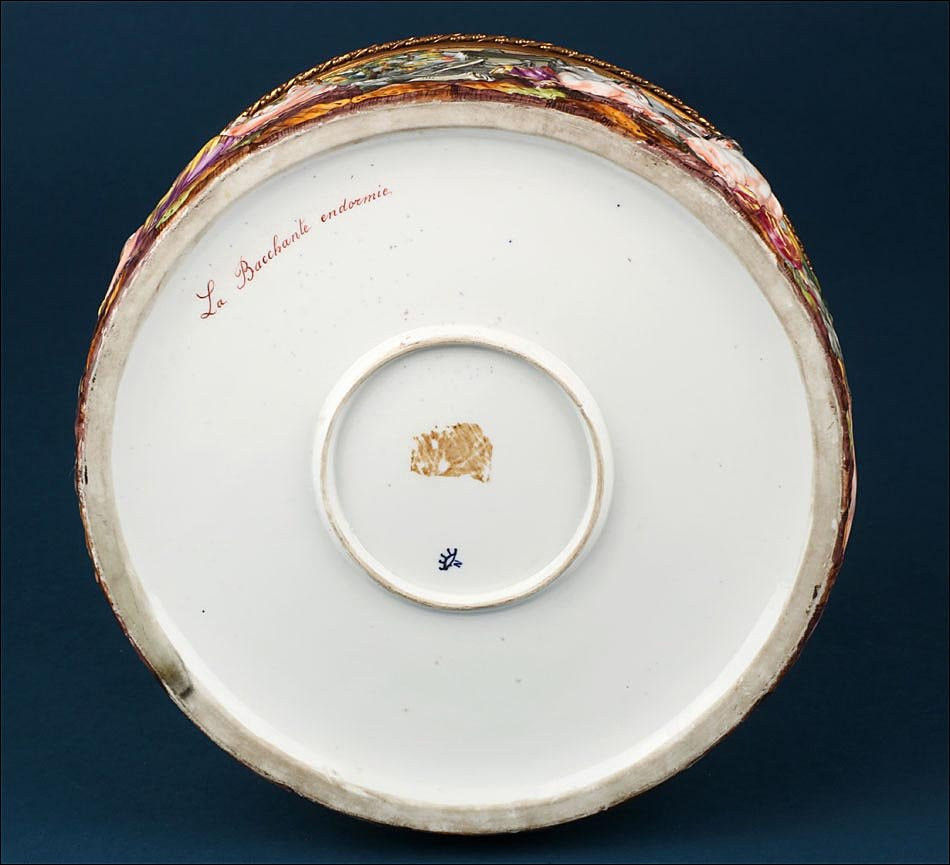 Antique Capodimonte Porcelain Casket “la Bacchante Endormie”, Italy C. 1800-photo-7