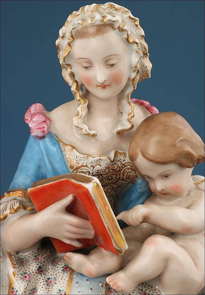 Ancien Coffret, Bonbonnière Ou Boîte à Bijoux En Porcelaine, Allemagne, XIXe Siècle-photo-4