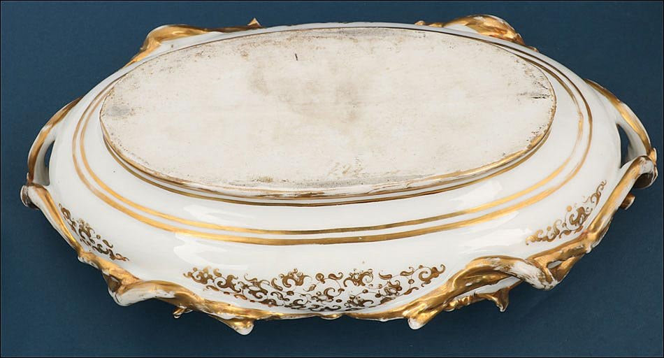 Ancien Coffret, Bonbonnière Ou Boîte à Bijoux En Porcelaine, Allemagne, XIXe Siècle-photo-7