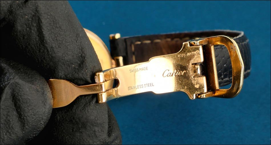 Montre Vintage Cartier Must Vendôme En Argent Doré Avec écrin D’origine, Vers 1990-photo-5