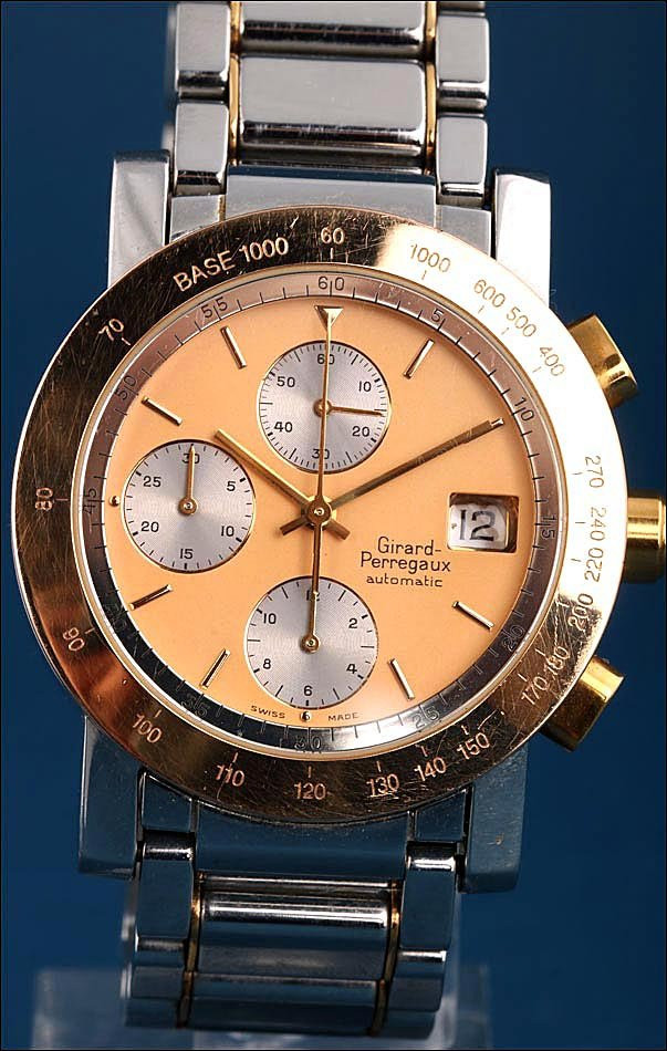 Girard-perregaux 7000 Gmb Gents’ Wristwatch. Steel And Gold. Switzerland, 1990-photo-2