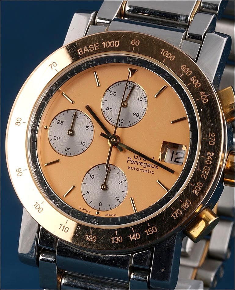 Girard-perregaux 7000 Gmb Gents’ Wristwatch. Steel And Gold. Switzerland, 1990