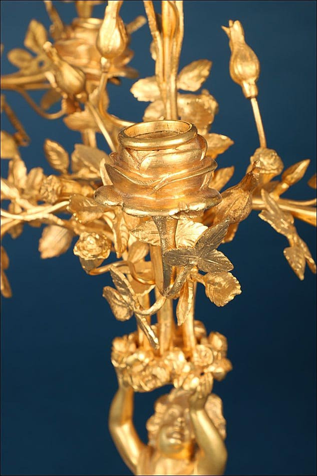 Ancienne Pendule De Cheminée  Charvet, Bronze Doré, France, Vers 1900-photo-8