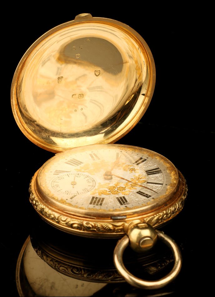 Antique English French Royal Exchange 18k-gold Pocket Watch. England, 1842-photo-2