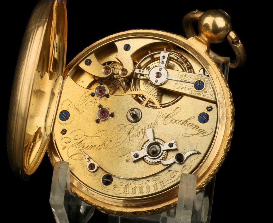 Antique English French Royal Exchange 18k-gold Pocket Watch. England, 1842-photo-7