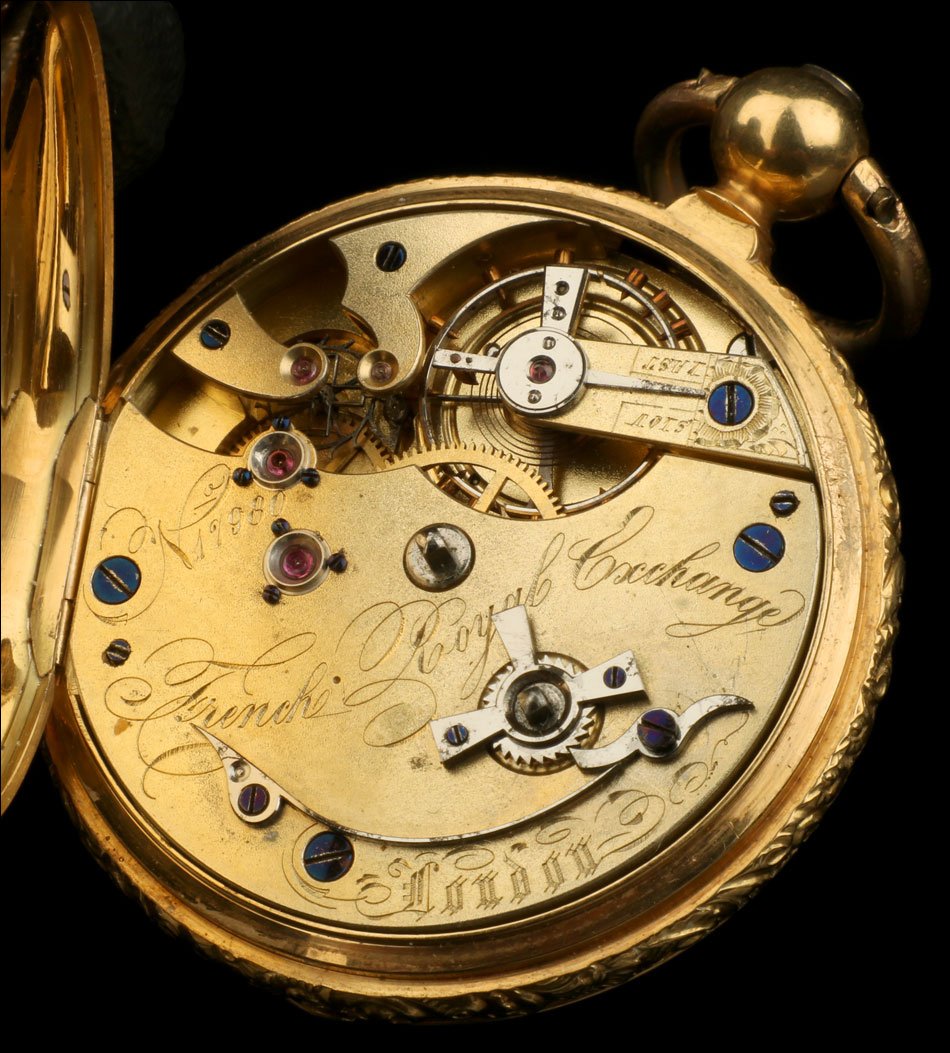 Antique English French Royal Exchange 18k-gold Pocket Watch. England, 1842-photo-8