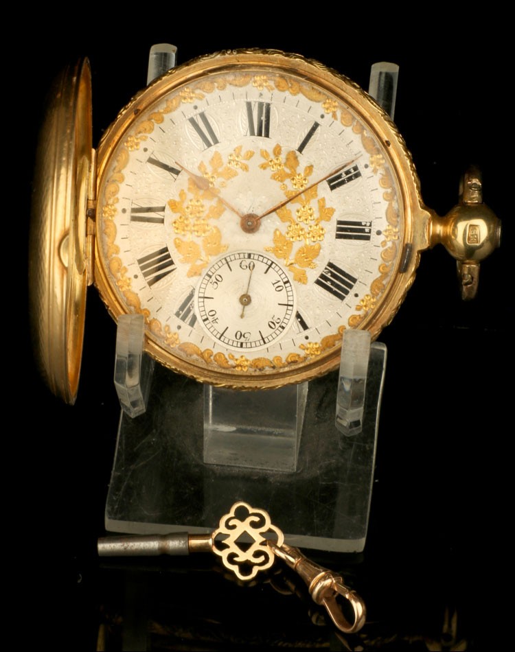Antique English French Royal Exchange 18k-gold Pocket Watch. England, 1842