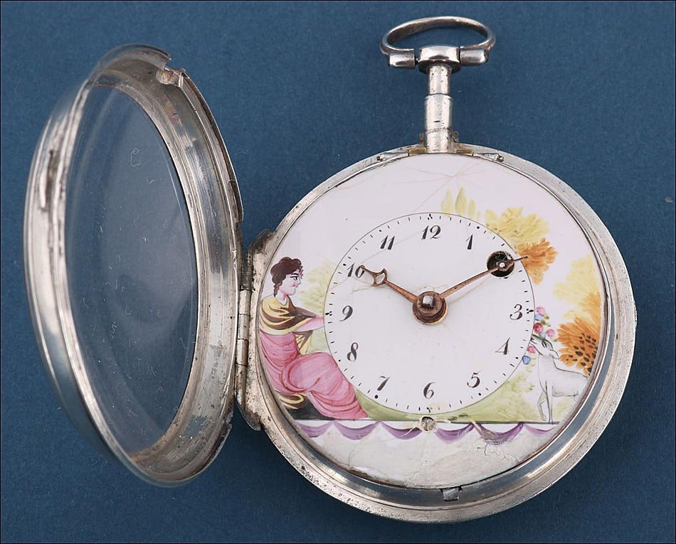 Antique French Hefsen A Paris Silver Verge Fusee Pocket Watch. France, Ca. 1790-photo-3