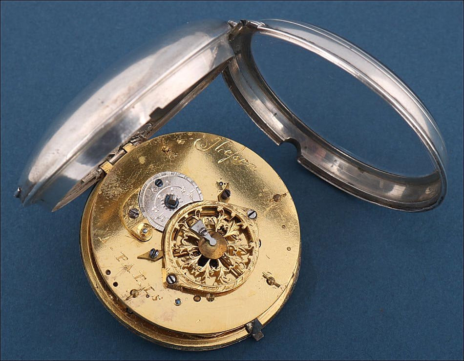 Antique French Hefsen A Paris Silver Verge Fusee Pocket Watch. France, Ca. 1790-photo-4