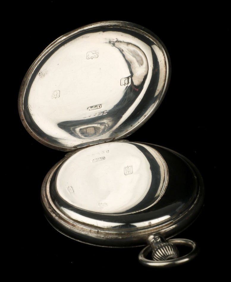 Ancienne Montre Gousset Waltham En Argent Massif. Usa Angleterre 1912-photo-3