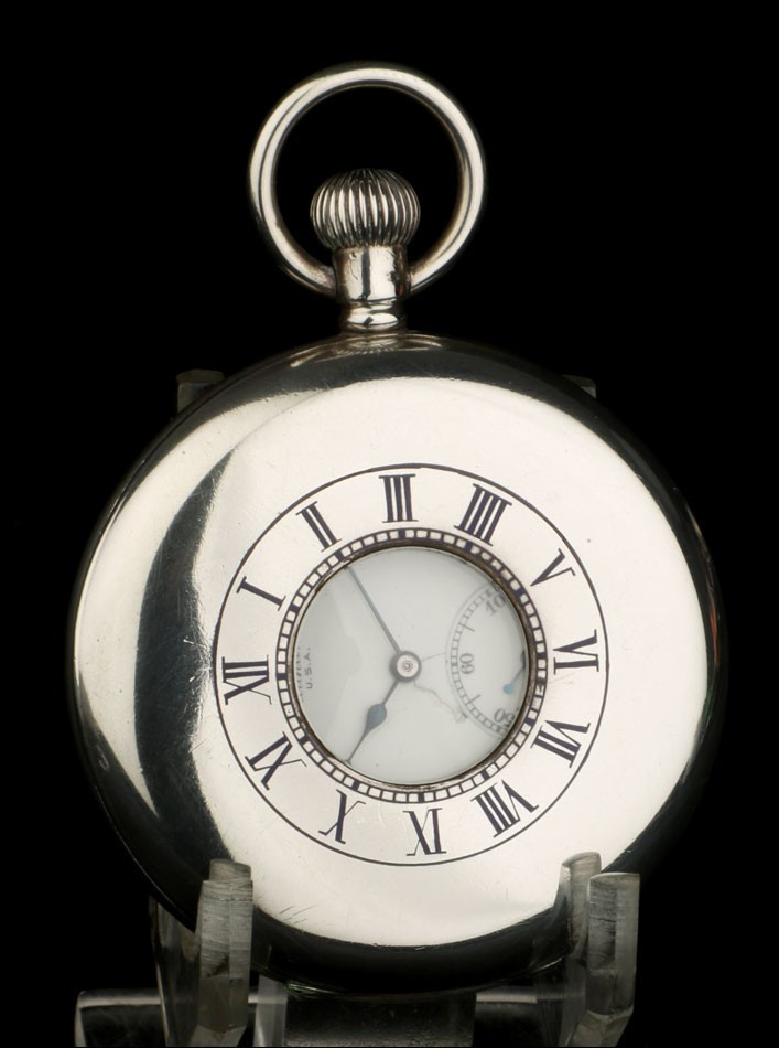 Ancienne Montre Gousset Waltham En Argent Massif. Usa Angleterre 1912