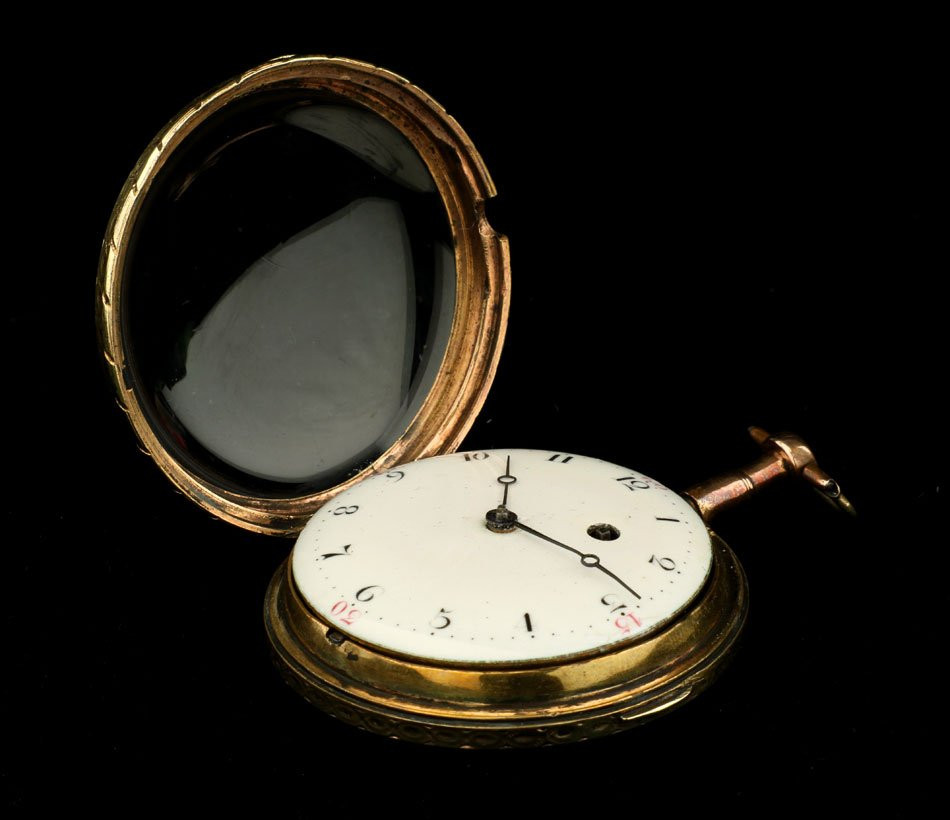 Ancienne Montre Gousset à Coq Avec émail Par Leton. France, Vers 1800-photo-2