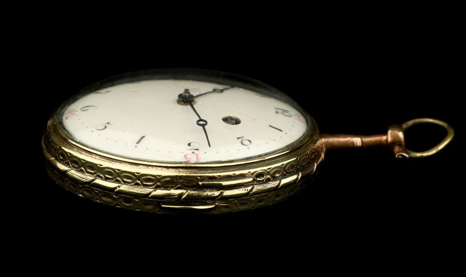 Ancienne Montre Gousset à Coq Avec émail Par Leton. France, Vers 1800-photo-4